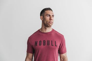 Nobull Men's T Shirts Red | Australia (JR9685)